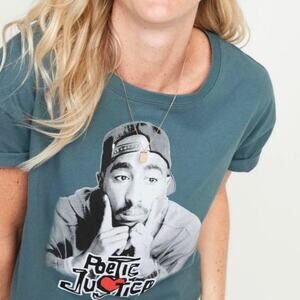 Chemistry Tupac Poetic Justice Green Crop T Shirt